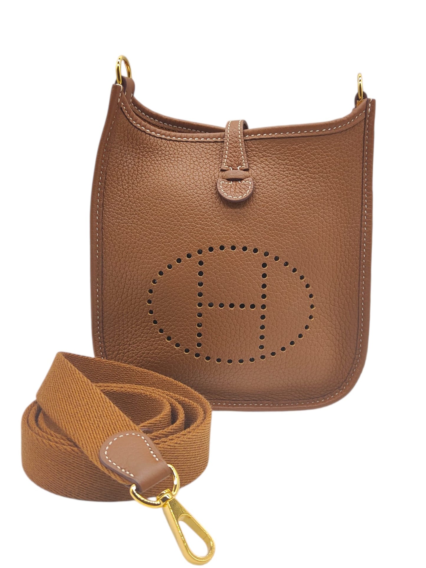 Hermes Evelyne Mini Gold Clemence GHW
