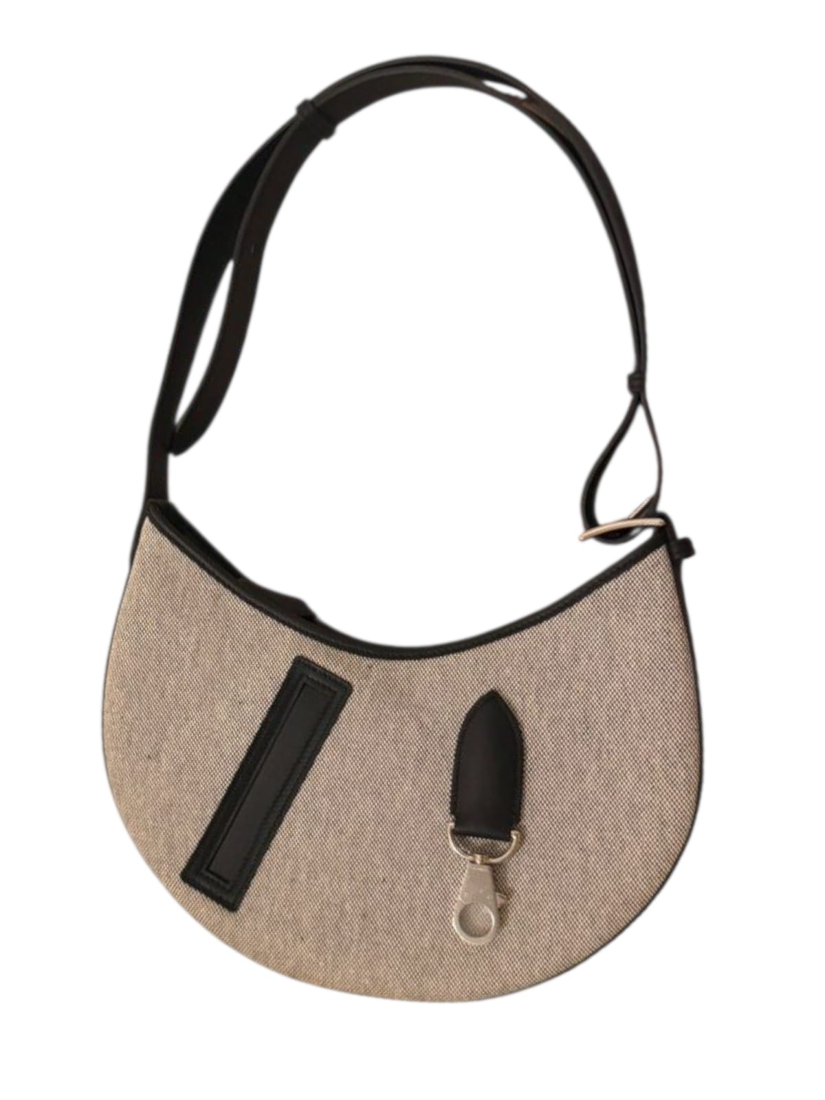 Hermes Mini Arcon Toile Ecru Noir & Noir Canvas Swift PHW