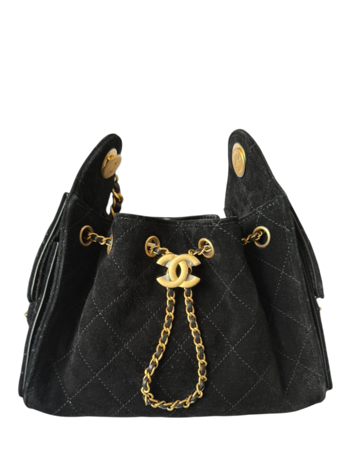 Chanel Hobo Mini Suede Black AGHW
