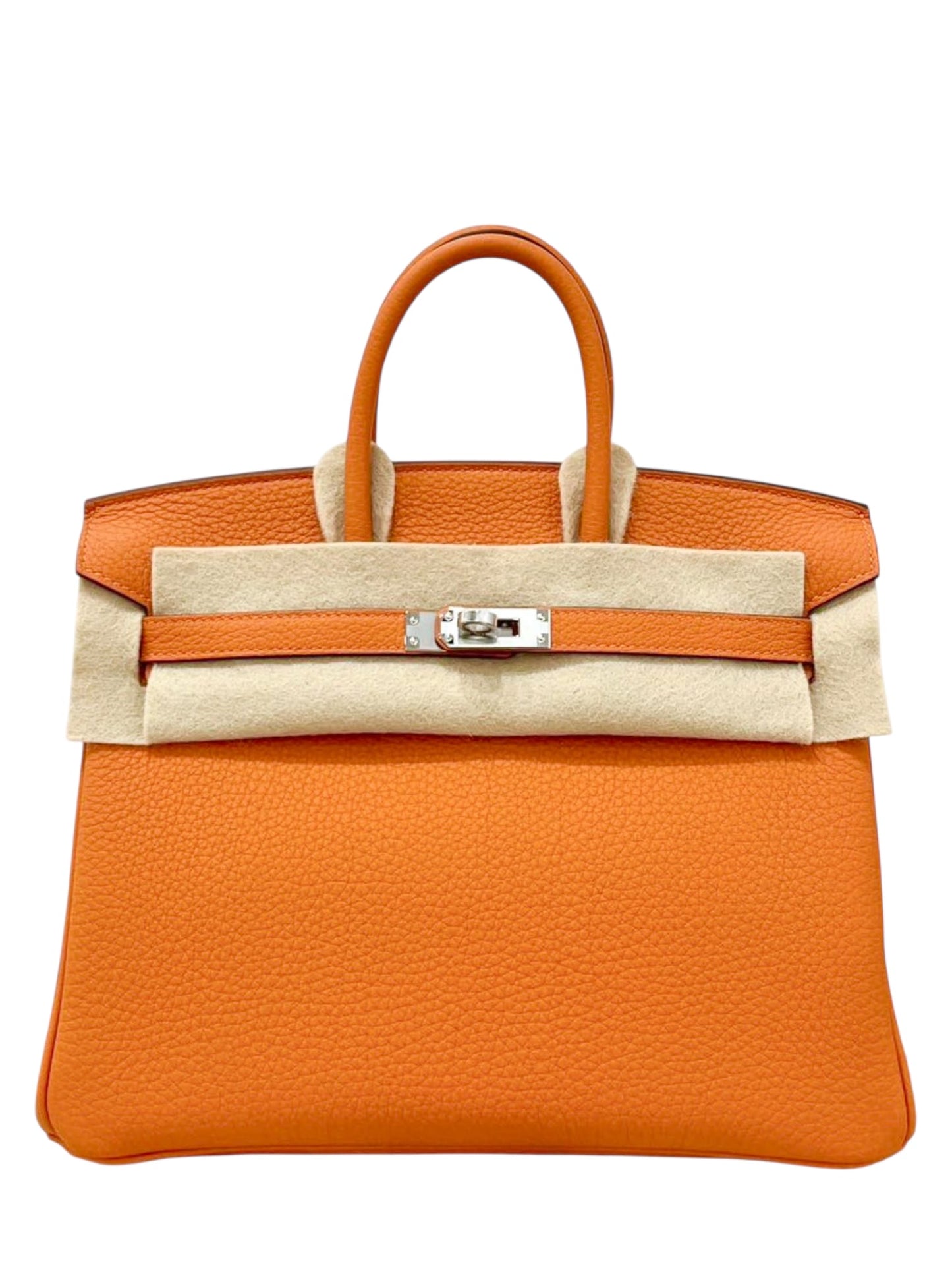 Hermes Birkin Retourne 25 Orange Togo PHW