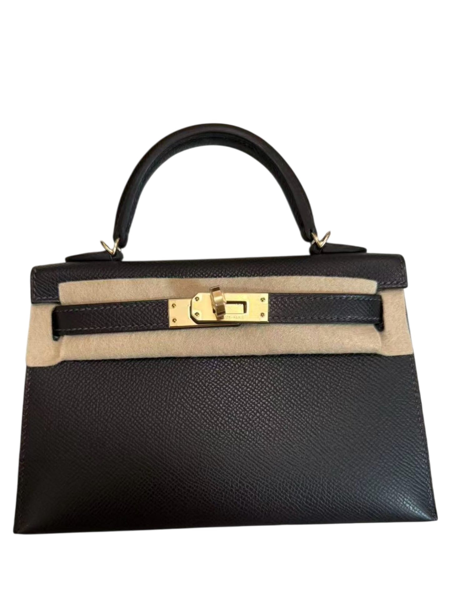 Hermes Kelly Sellier 20 Ebene Epsom Permabrass Hardware