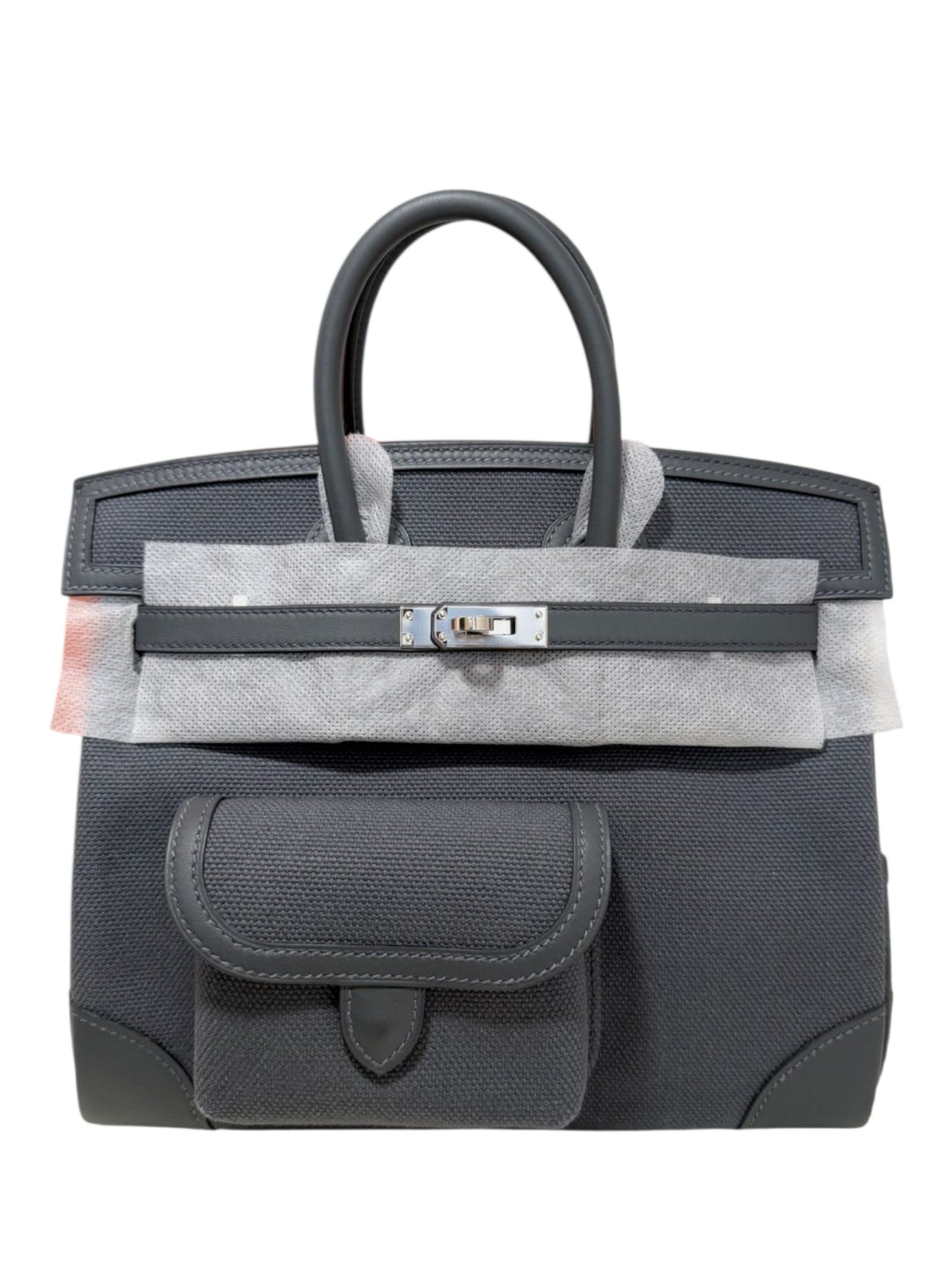 Hermes Birkin Retourne 25 Cargo Gris Misty Swift PHW