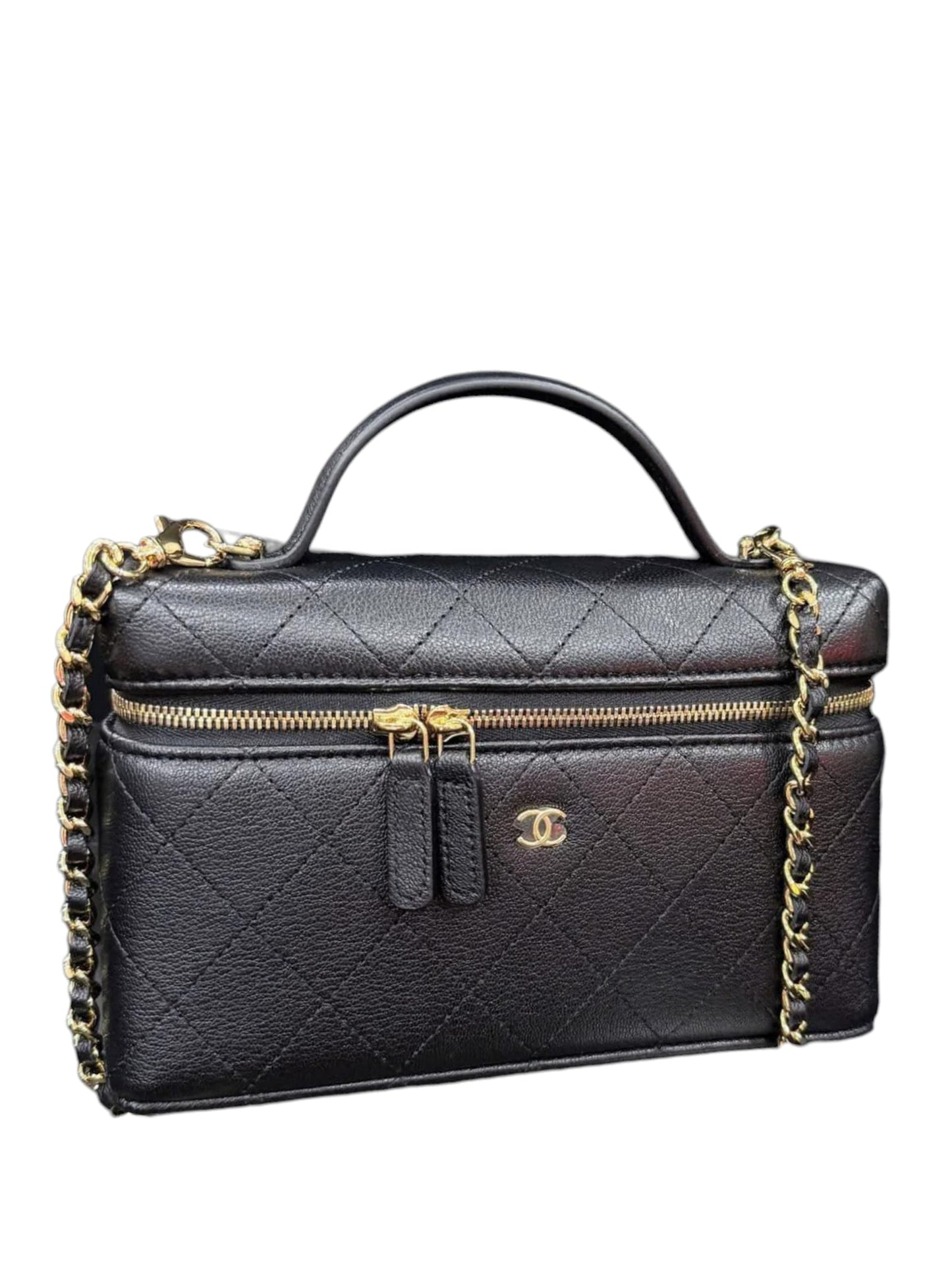 Chanel Vanity Handle Black Calfskin LGHW