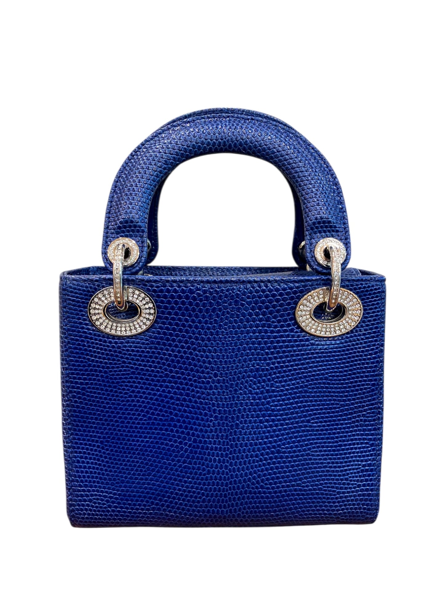 Lady Dior Mini Lizard Blue LGHW