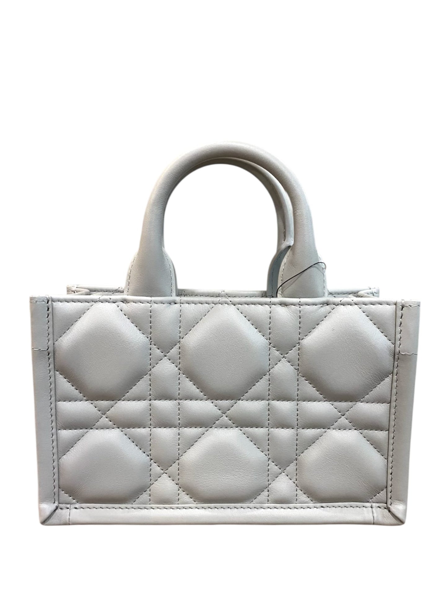 Dior Book Tote Mini Grey Macrocannage Calfskin LGHW
