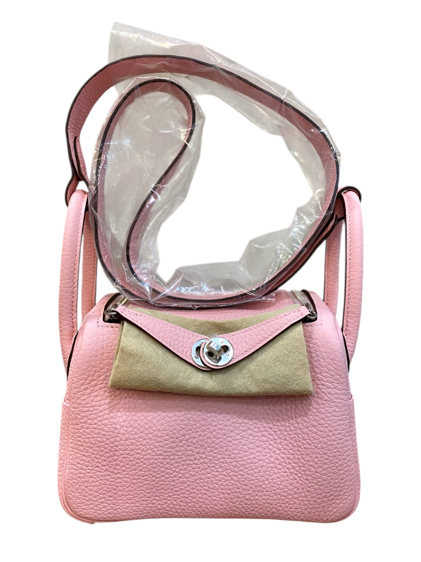 Hermes Lindy Mini II Rose Sakura Clemence PHW