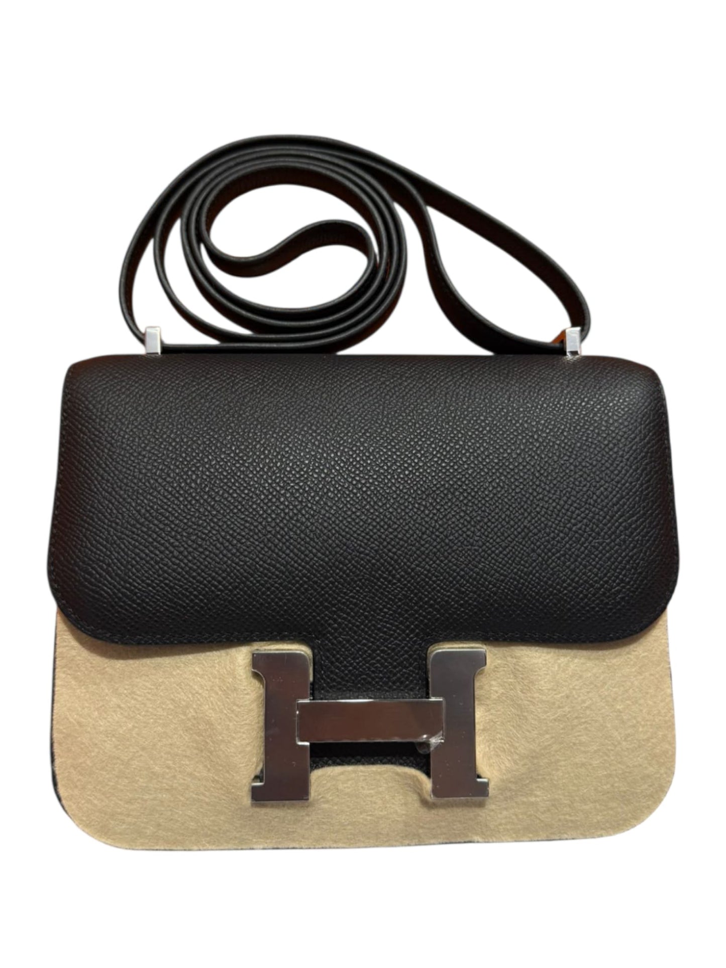 Hermes Constance 18 Black Epsom PHW