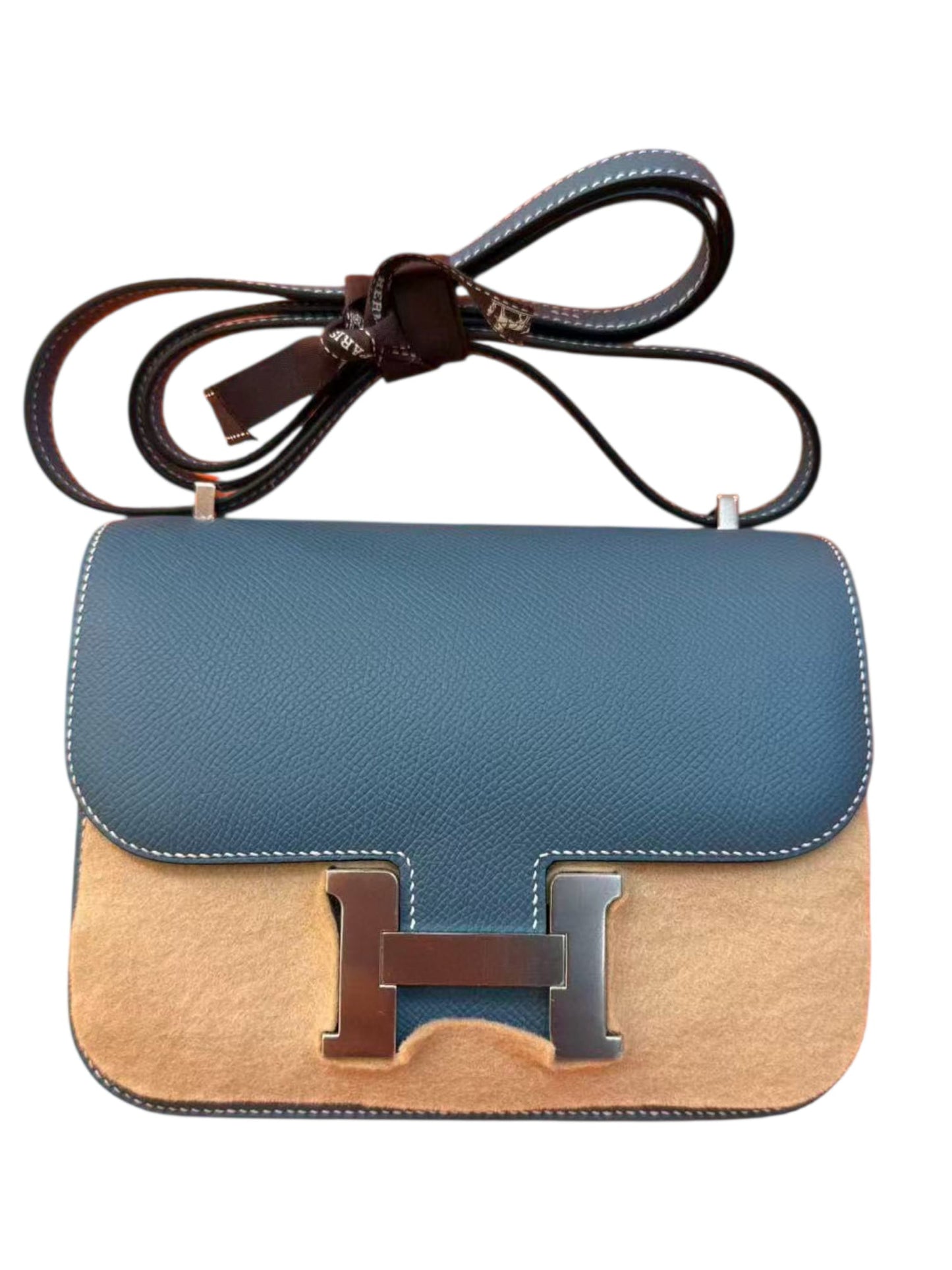 Hermes Constance 18 Blue Jean Epsom PHW