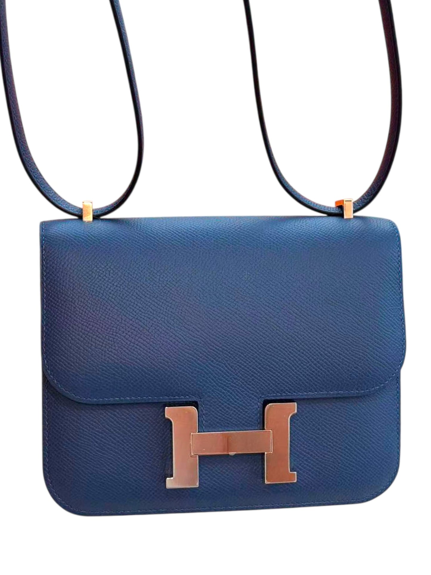 Hermes Constance 18 Blue Tie Epsom PHW