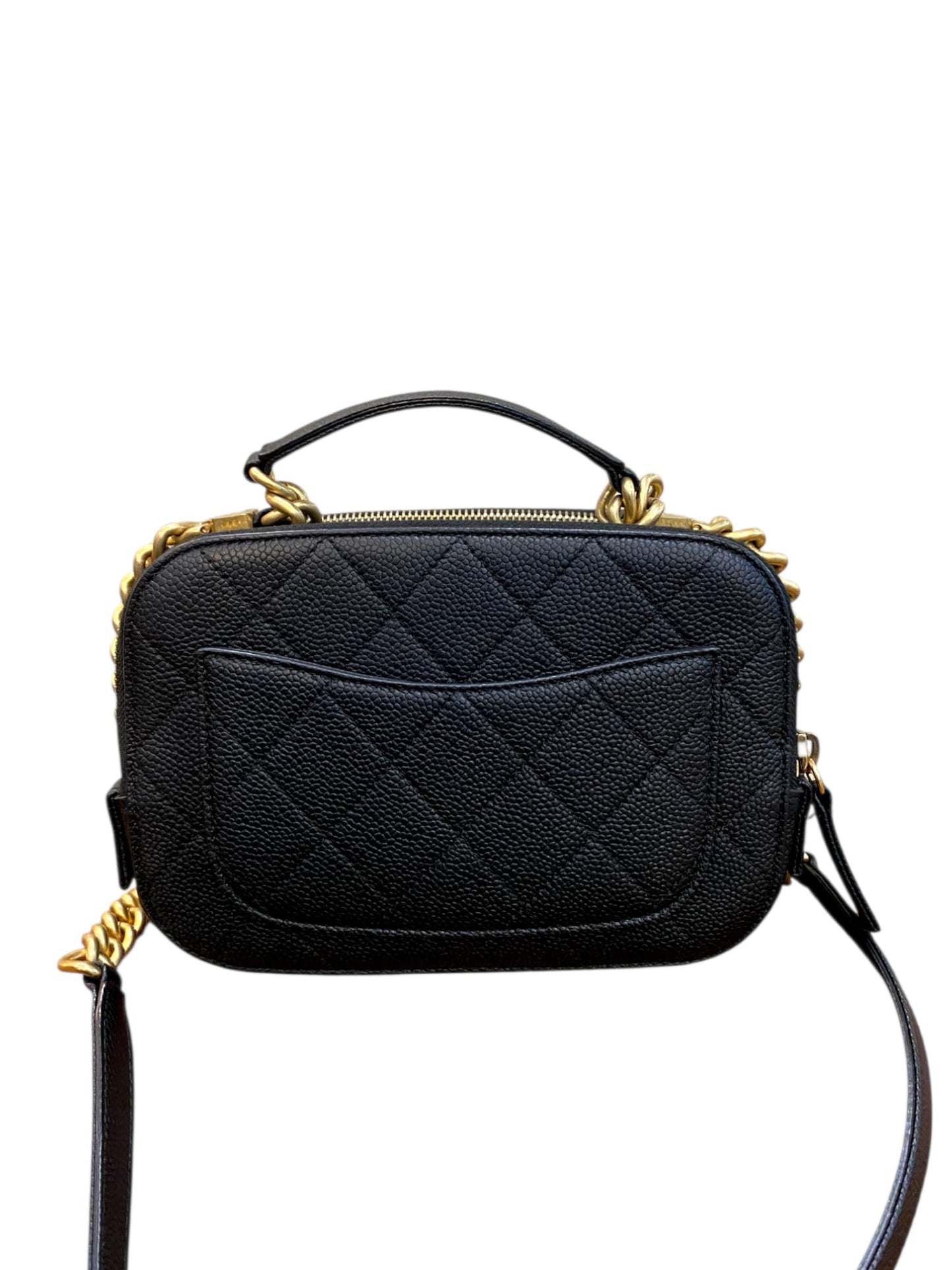 Chanel Vanity Handle Black Caviar AGHW
