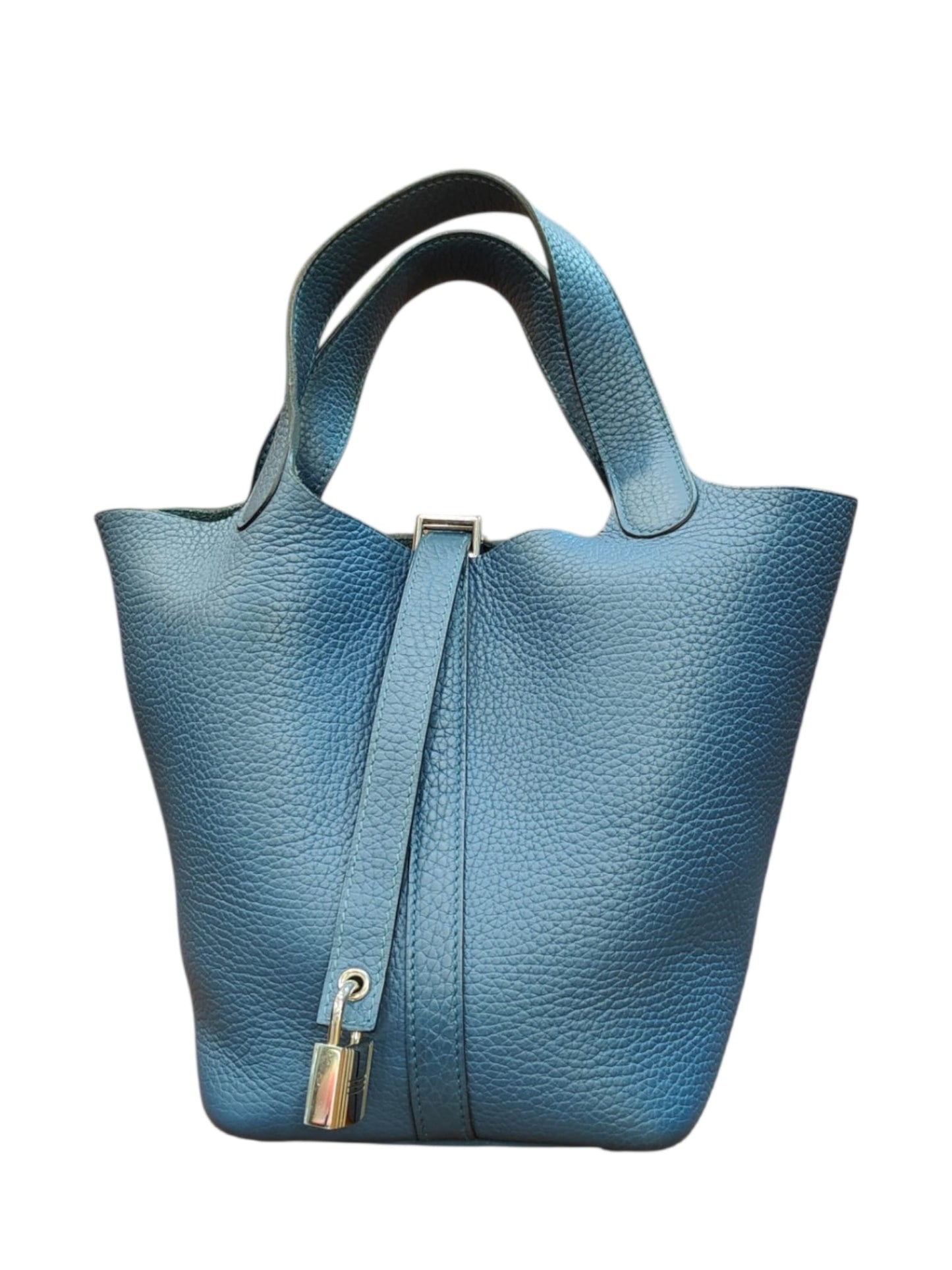 Hermes Picotin 18 Blue Clemence PHW