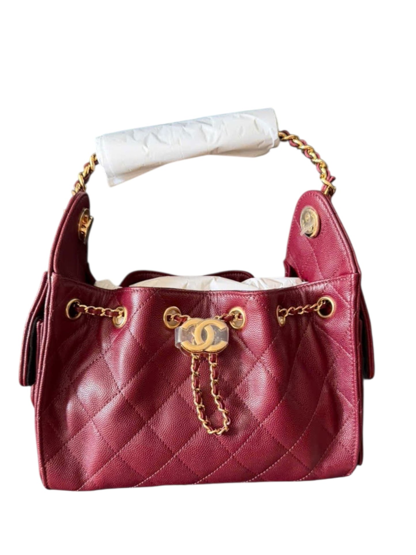 Chanel Hobo 25 Mini Burgundy Caviar AGHW