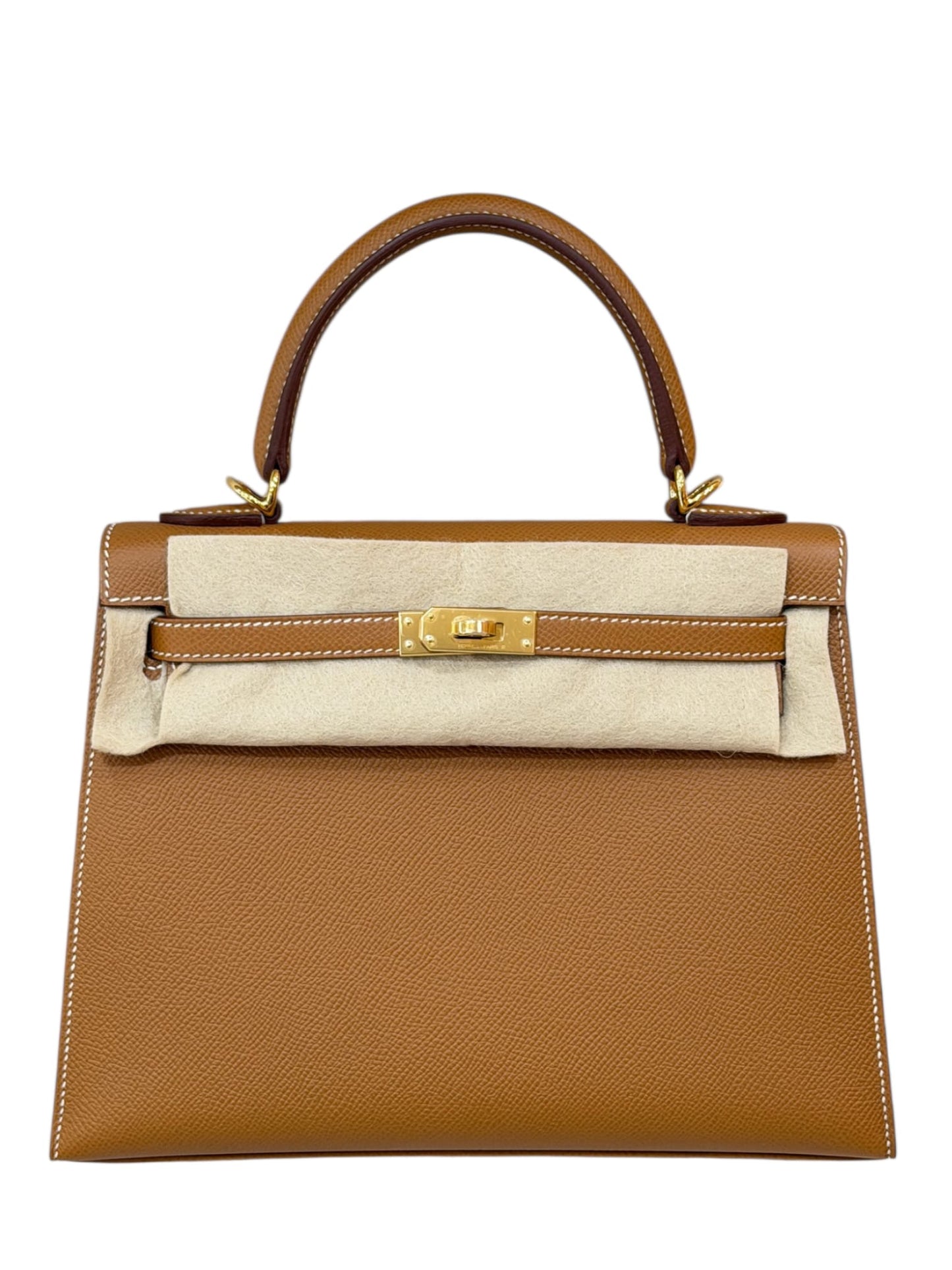 Hermes Kelly Sellier 25 Gold Epsom GHW