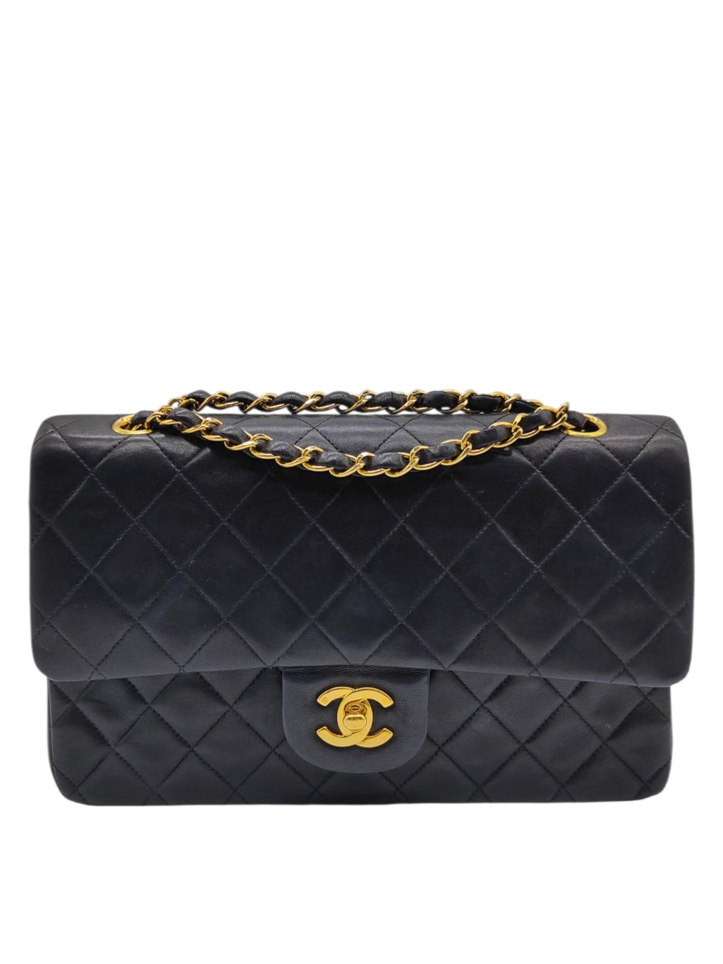 Chanel Classic Vintage Small Black Lambskin GHW