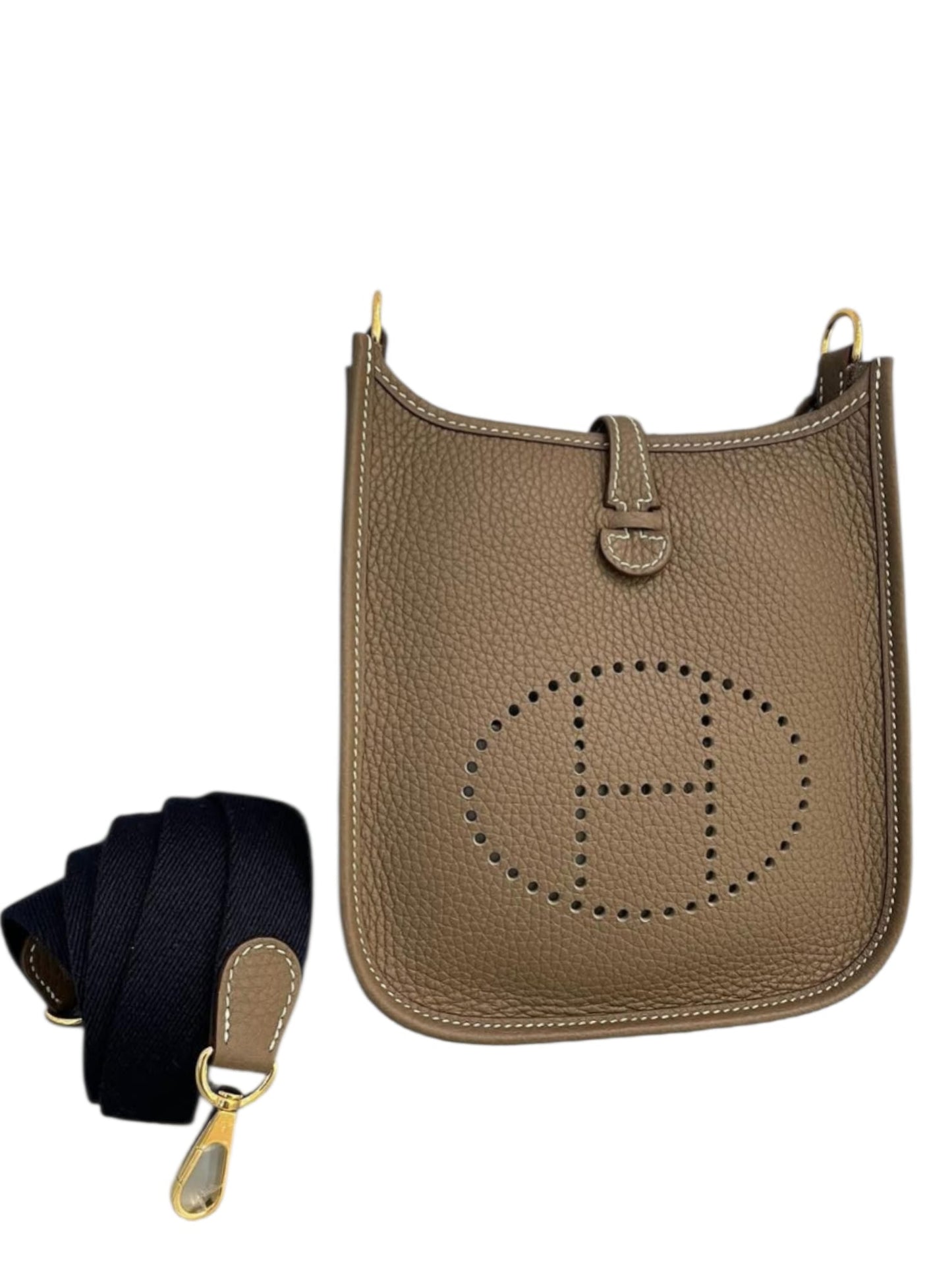 Hermes Evelyne TPM Mini Etoupe Clemence GHW