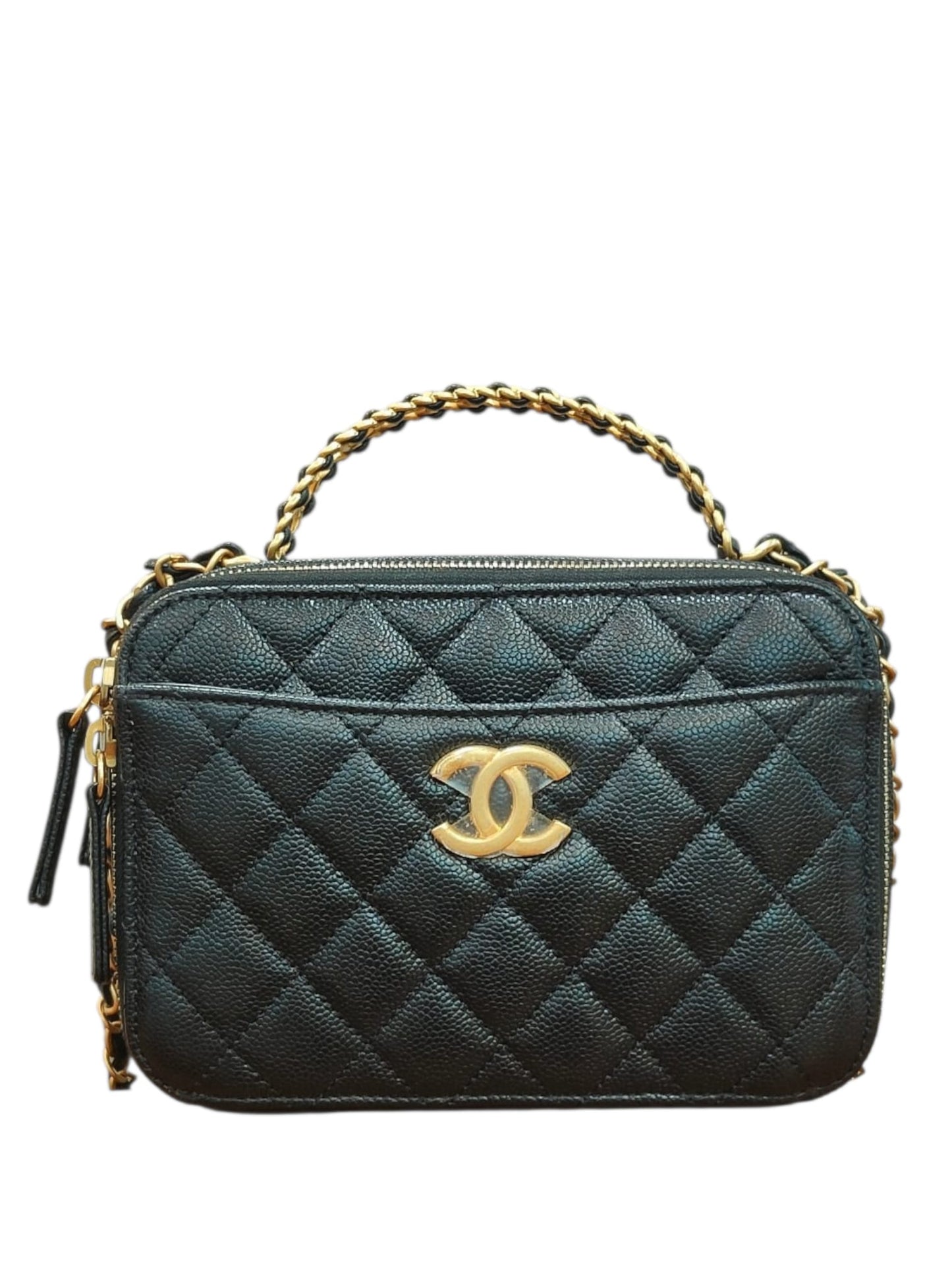 Chanel Vanity Handle Black Caviar AGHW