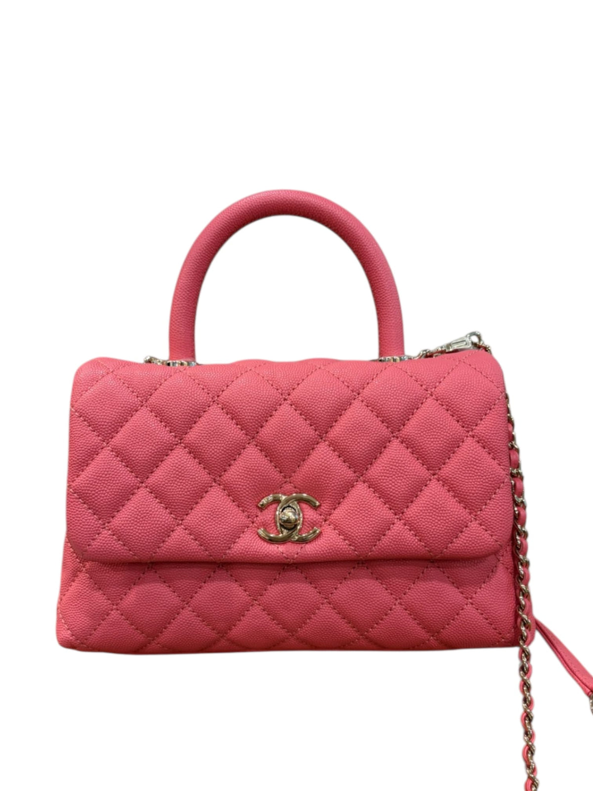 Chanel Coco Handle Small Dark Pink Caviar LGHW