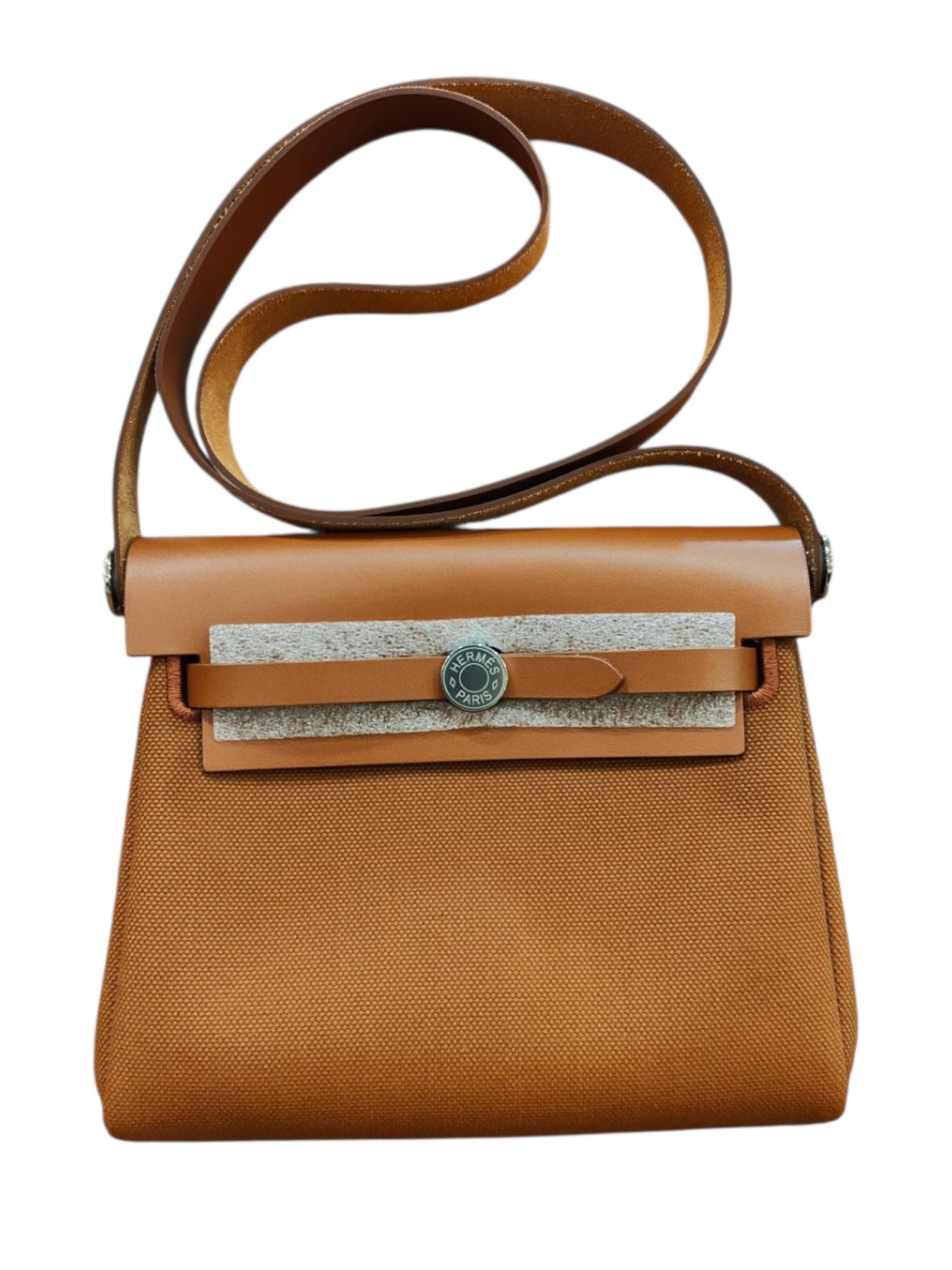 Hermes Herbag Mini Fauve Canvas PHW