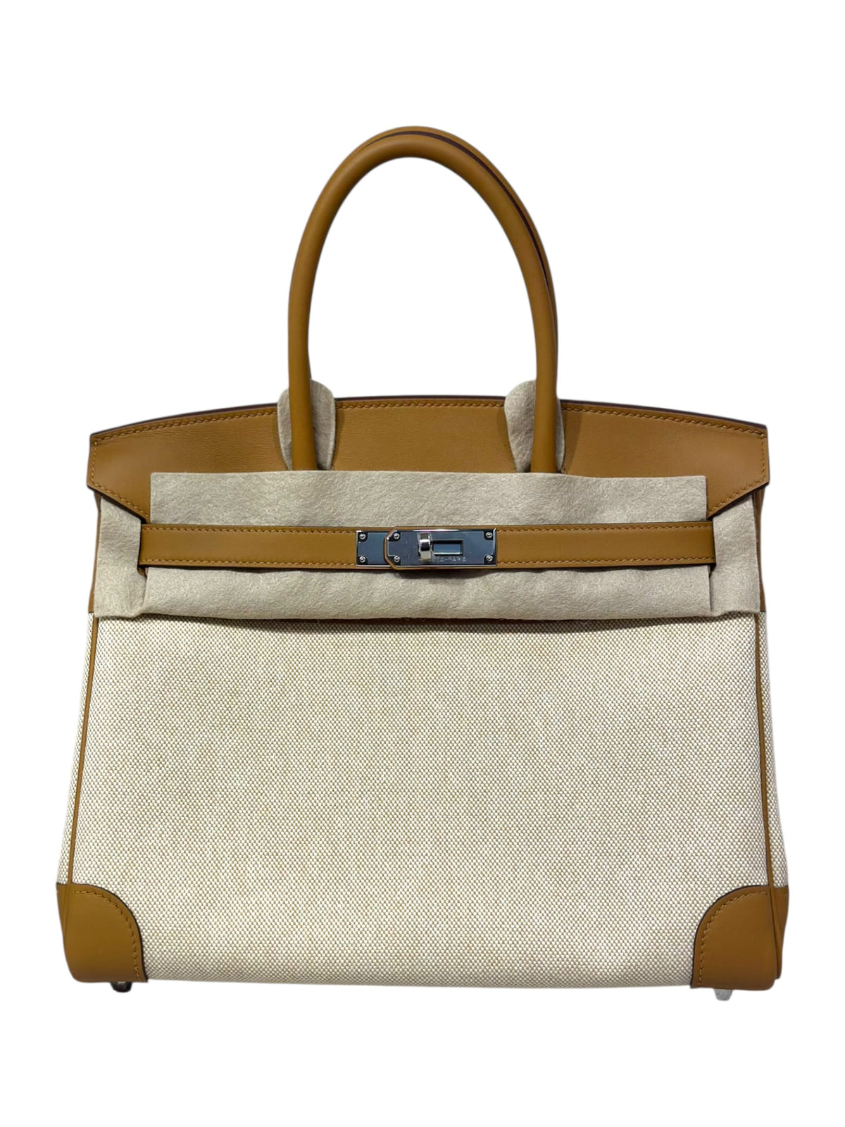 Hermes Birkin Retourne 30 Sesame Tolie Canvas PHW
