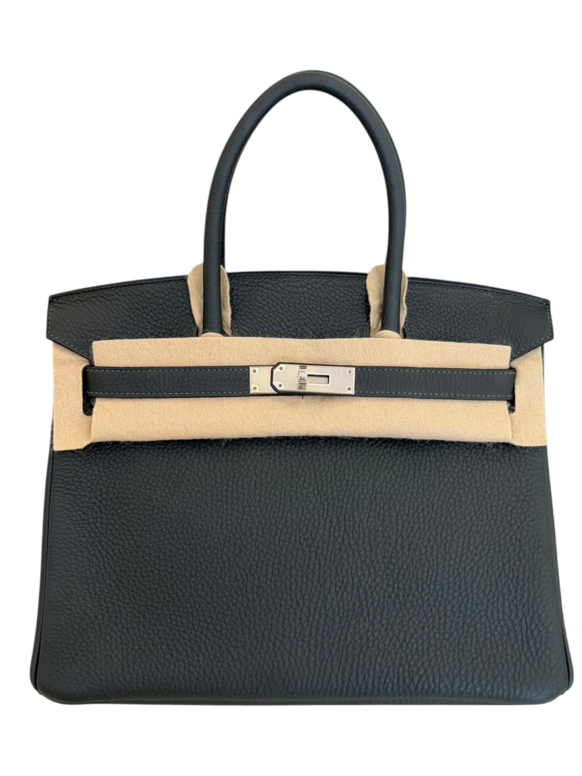 Hermes Birkin Retourne 30 Vert Fonce Togo PHW