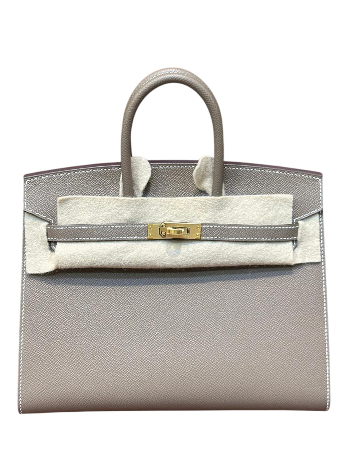 Hermes Birkin Sellier 25 Etoupe Epsom GHW