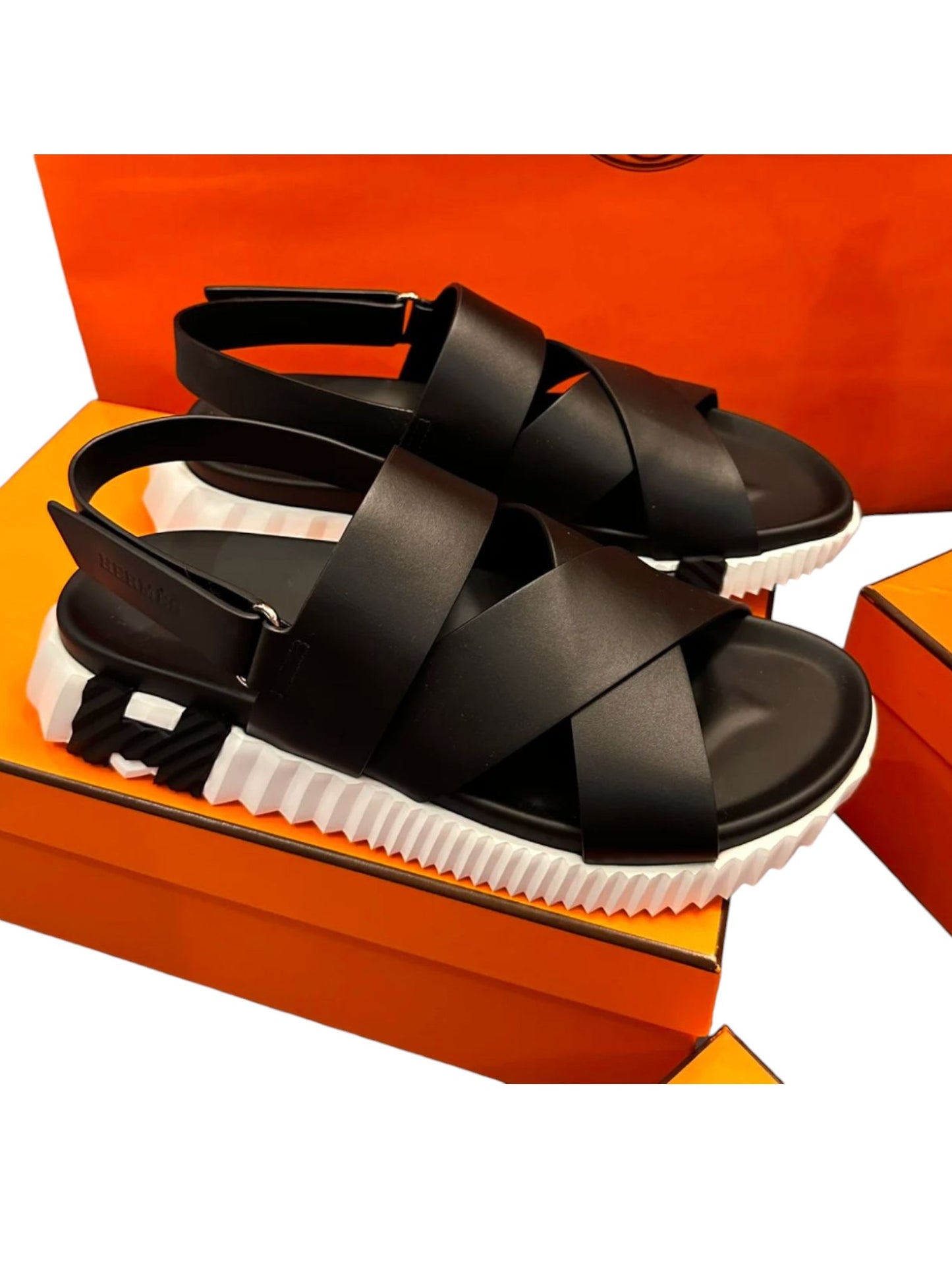 Hermes Sandal Men Electric Black