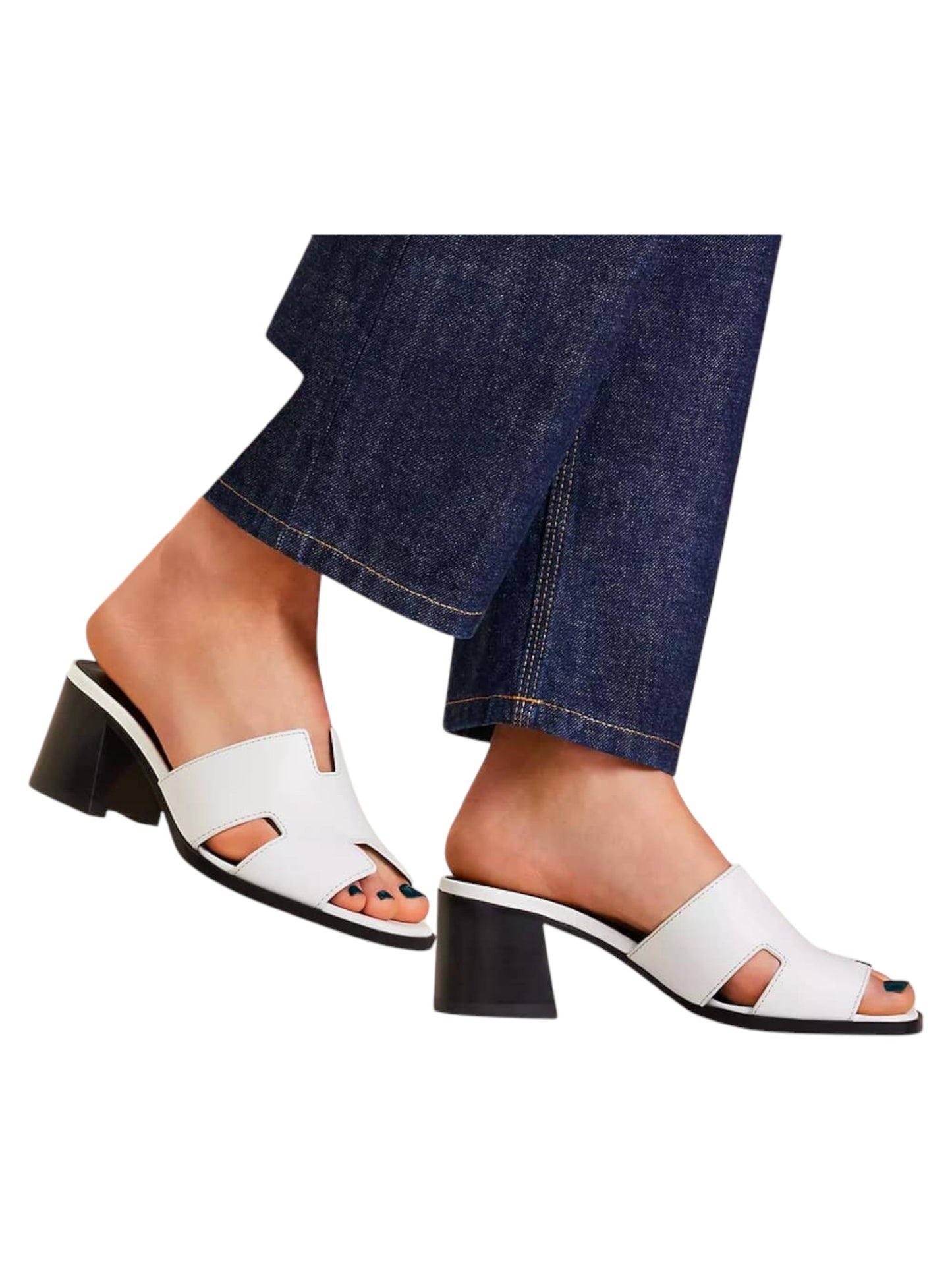 Hermes Heels Women Helia White