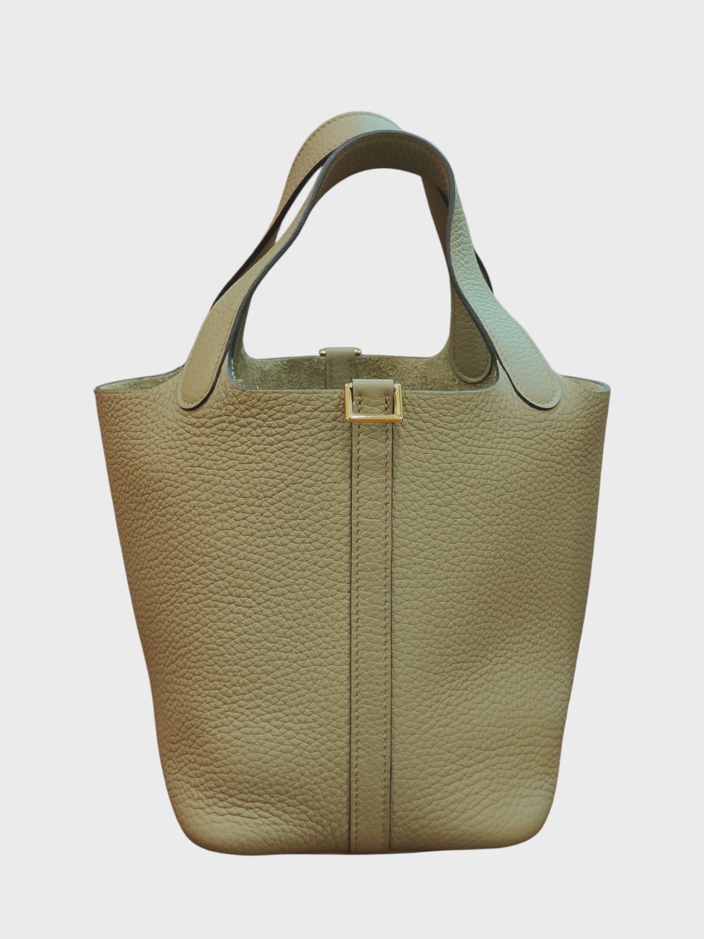 Hermes Picotin 18 Beige Marfa Clemence GHW