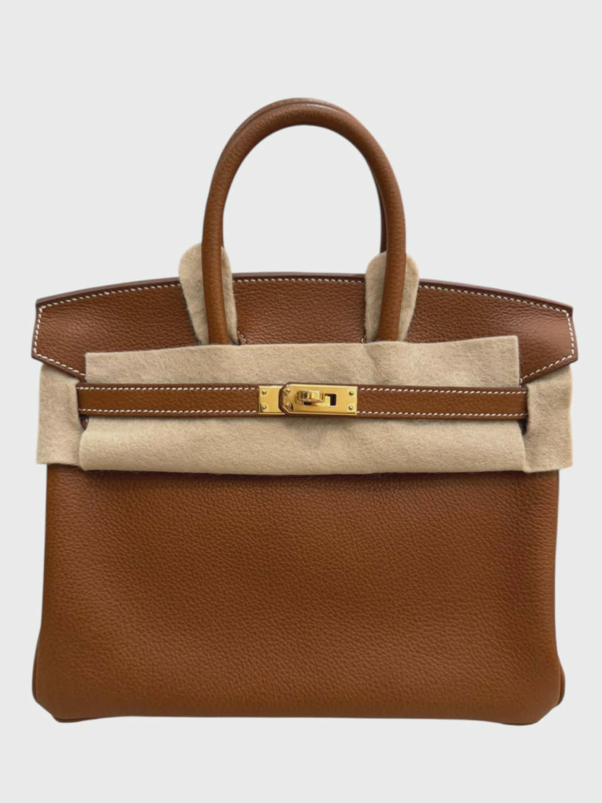 Hermes Birkin Retourne 25 Baenia Fauve GHW