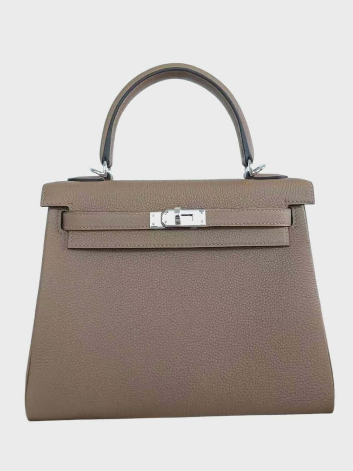 Hermes Kelly Retourne 25 Beige De Weimar Togo PHW