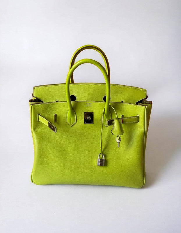 Very exclusive Hermès Birkin 35 Epsom Kiwi & Lichen Candy Collection ○  Labellov ○ Buy and Sell Authentic Luxury
