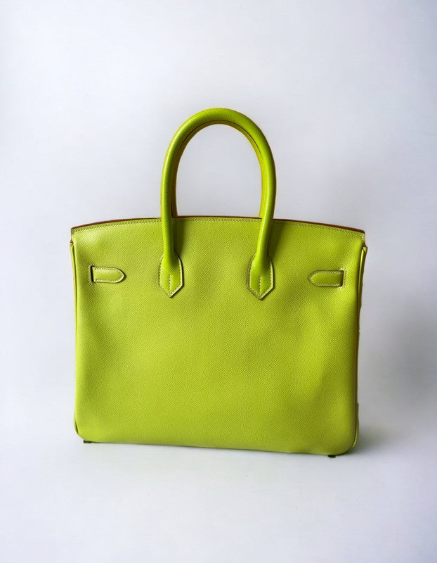 Hermes Birkin Retourne 35 Kiwi/ Lichen Epsom PHW (Candy Model)