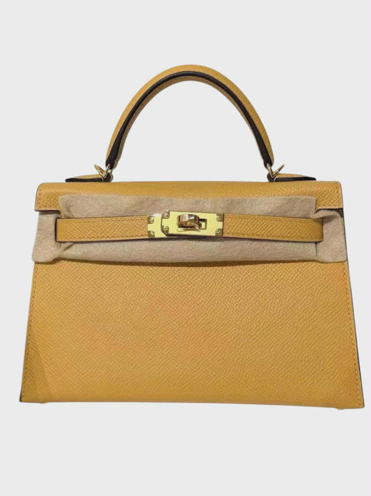 Hermes Kelly Sellier 20 Paille Epsom GHW
