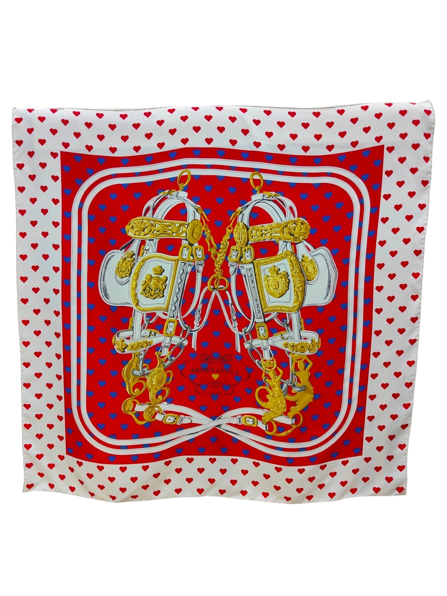 Hermes Scarf Silk Red Polka Dot Style