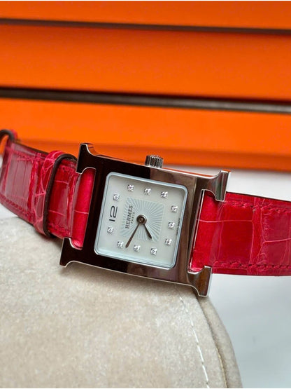 Hermes Heure H Watch Red MOP PM