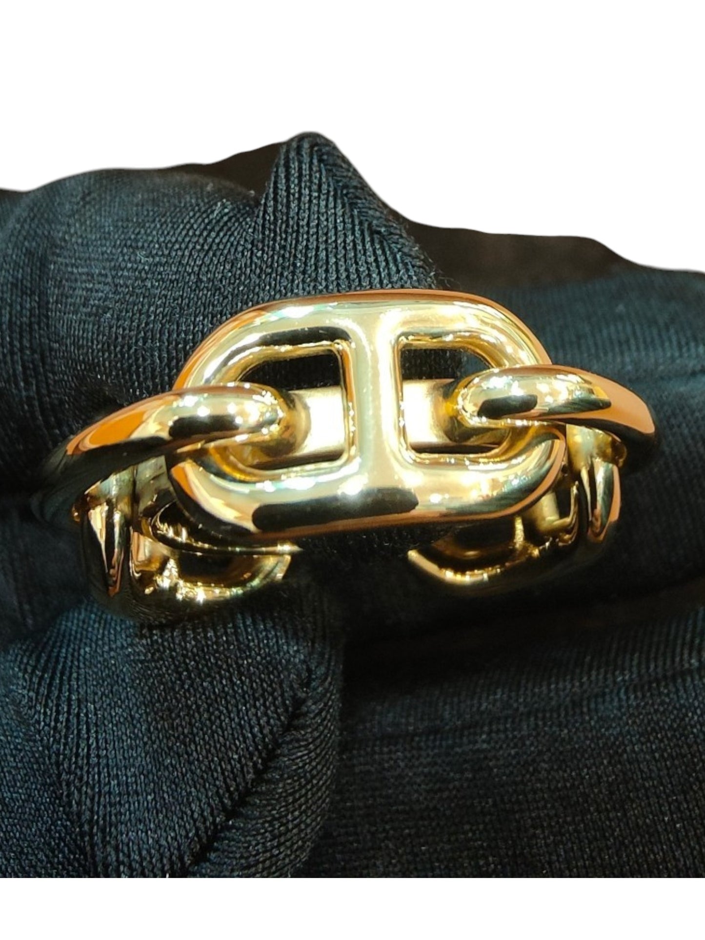 Hermes Ring Chaine D'ancre Enchainee GHW