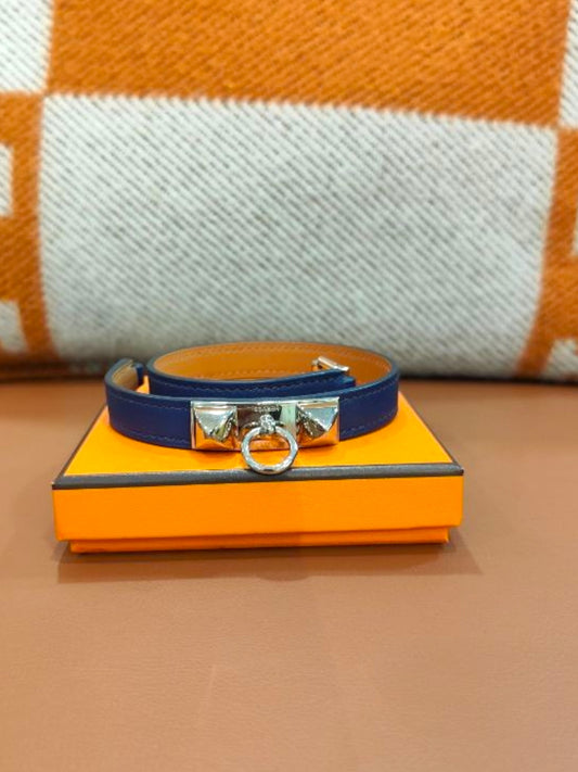 Hermes Bracelet Rivale Deep Blue Swift PHW