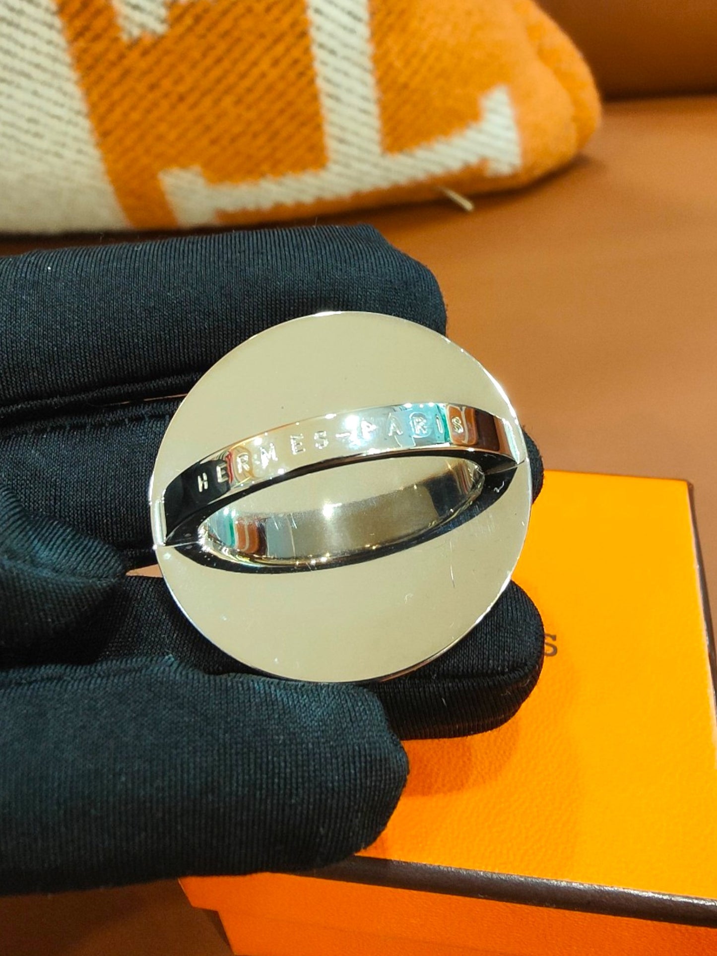 Hermes Scarf Ring PHW