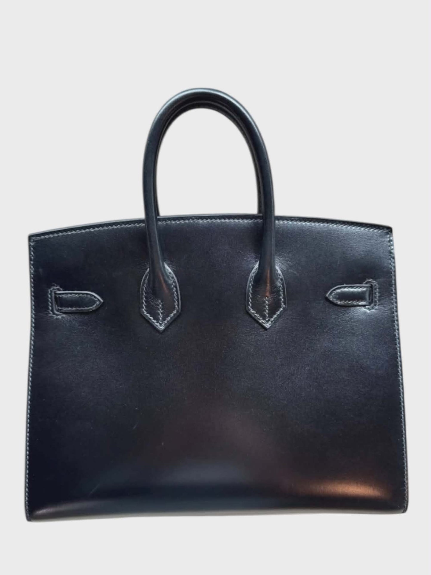 Hermes Birkin Sellier 25 Noir Box Calf GHW