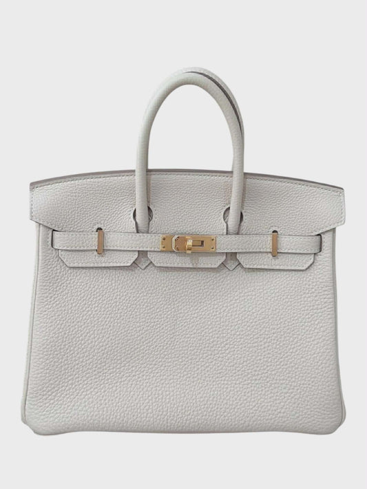Hermes Birkin Retourne 25 Craie Togo RGHW