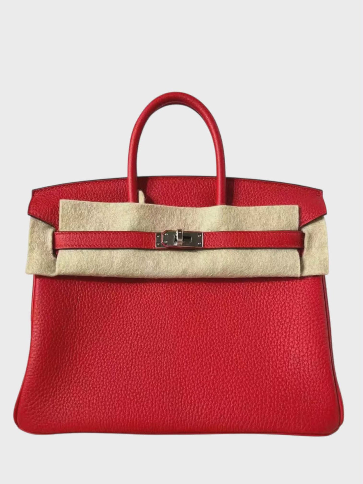 Hermes Birkin Retourne 25 Rouge Radiux Togo PHW