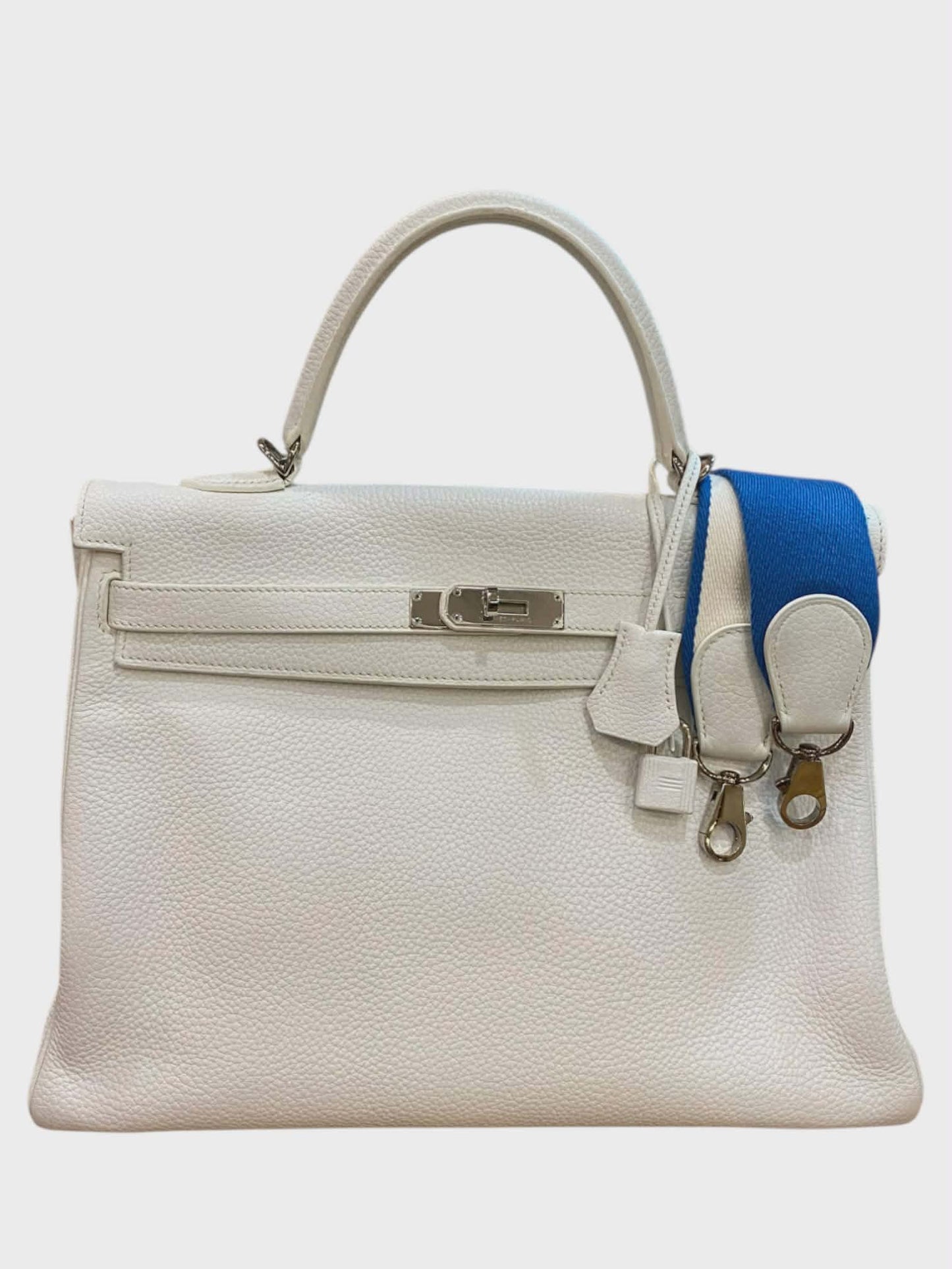 Hermes Kelly Retounrne 35  Blanc Clemence PHW