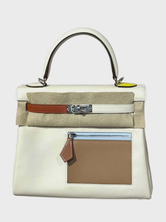 Hermes Kelly Retourne 25 Colormatic Nata Cuivre Lime Mauve Sylvestre Blue Brume Swift PHW