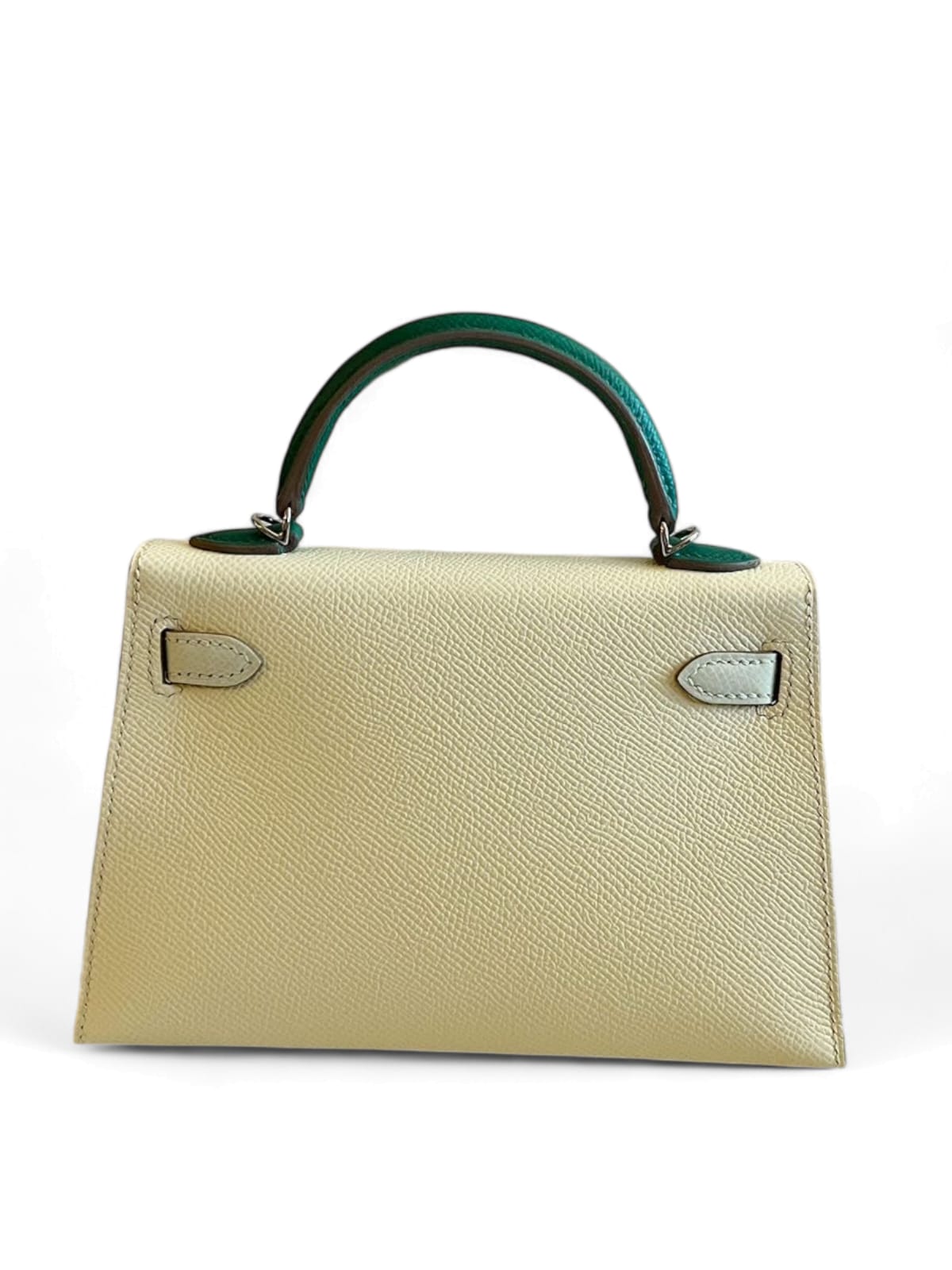 Hermes Kelly Sellier 20 Tricolor Jaune Milton Vert Fizz Vert Fonce Esom PHW