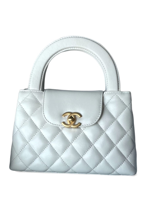 Chanel Kelly Mini White Lambskin AGHW