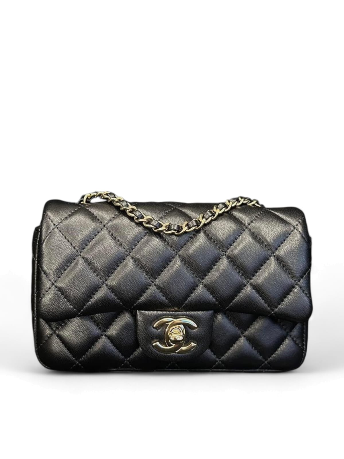 Chanel Mini Extra Black Lambskin LGHW 24K