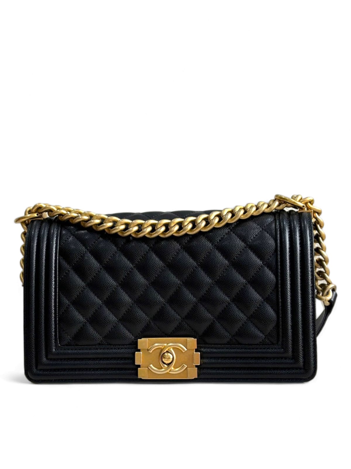 Chanel Boy Medium Black Caviar AGHW