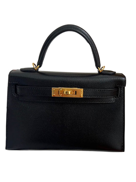 Hermes Kelly Sellier 20 Black Chamkila GHW