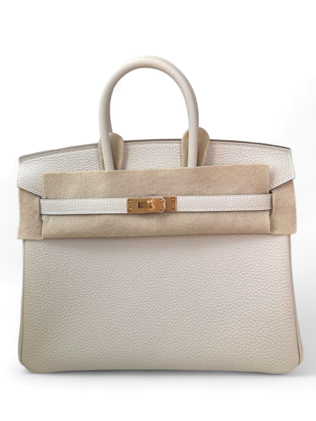 Hermes Birkin Retourne 25 Craie Togo RGHW