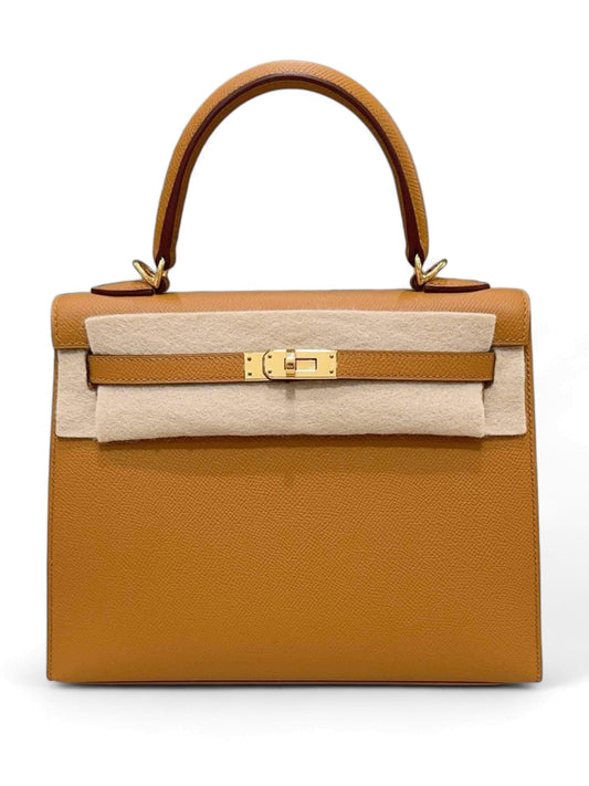 Hermes Kelly Sellier 25 Sesame Epsom GHW